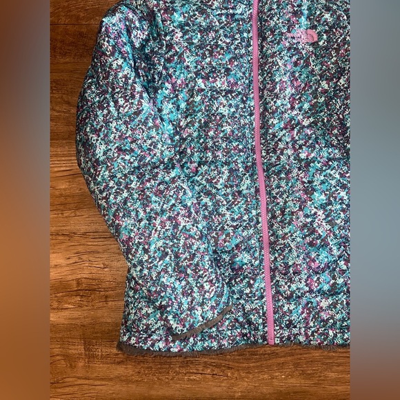 NORTH FACE Girls Reversible Mossbud Swirl Jacket Past‎ Seas X-Large 18 G5 - Picture 5 of 11